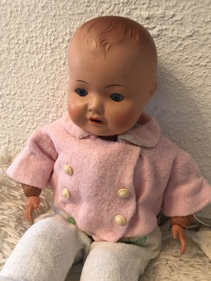 HÜBSCHES SONNEBERG BABY ALTE PUPPE FRÜHE DDR ZEIT in Großschönau