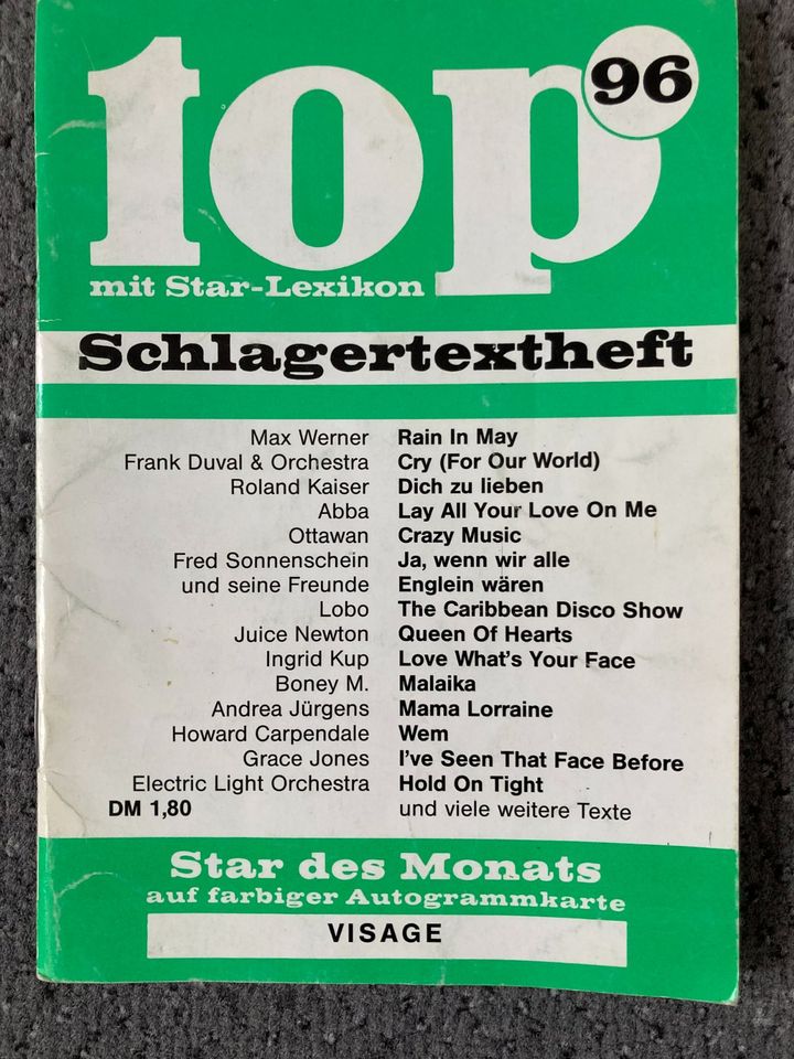 Schlagertexthefte „top“ aus den 80er Jahren in Köln