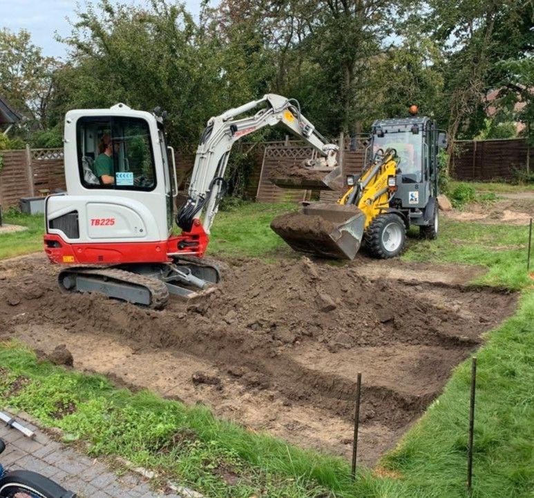 Baggerarbeiten Fundamente Hauswände und Keller ausschachten in Xanten