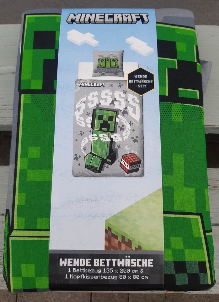 Merch Minecraft Wende Bettwäsche 135x200 Baumwolle für Kinder in Ennepetal