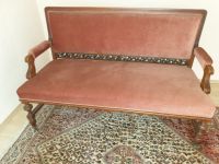 Vintage Sofa, Couch mit roten Samt, Antik, 2 Armlehn Stühle Bayern - Neutraubling Vorschau