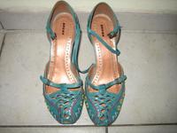 Damen Schuhe –Leder Sandalette Türkis Gr. 37, Marke Bronx Bayern - Betzenstein Vorschau