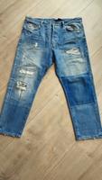 H&M Straight Cropped Fit Jeans Hose Patchwork, W34, blau, neuw. Kr. Dachau - Dachau Vorschau