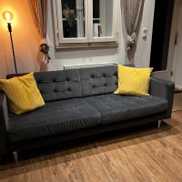 Ikea Landskrona 3er Sofa grau Samt Niedersachsen - Celle Vorschau