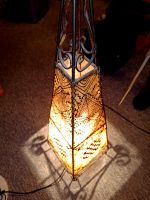 Ambient Lampe - Eisen, mit bemalter Tierhaut. Bayern - Olching Vorschau