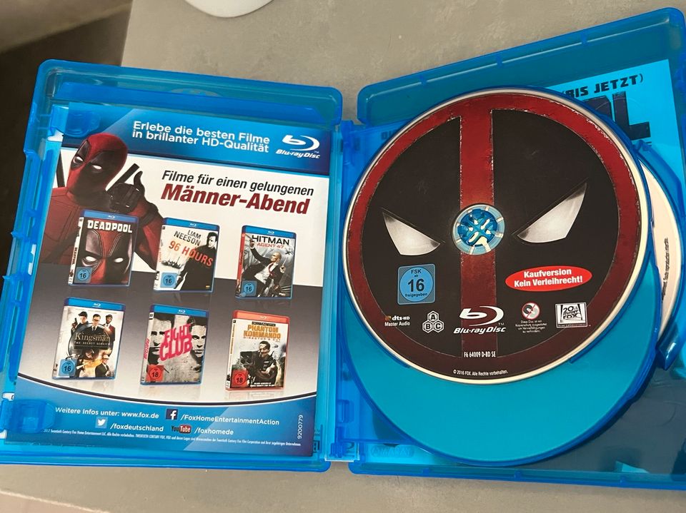 Deadpool 1+2 Blu-ray wie neu! Inkl. Versand in Markkleeberg