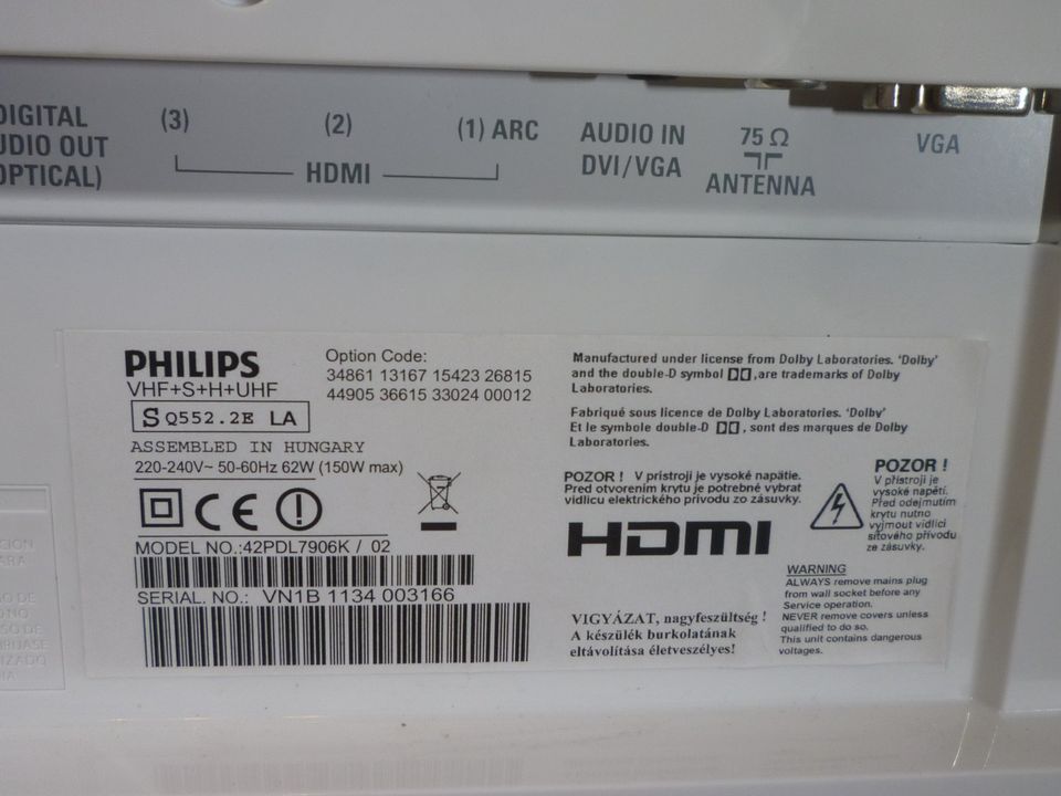 led TV Philips 42`107cm full HD SAT kabel WLAN 3-HDMI USB scart in Rimbach