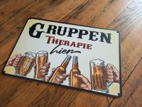 Blechschild Metall Gruppetherapie Freunde lustig Schild Deko Nordrhein-Westfalen - Nettetal Vorschau