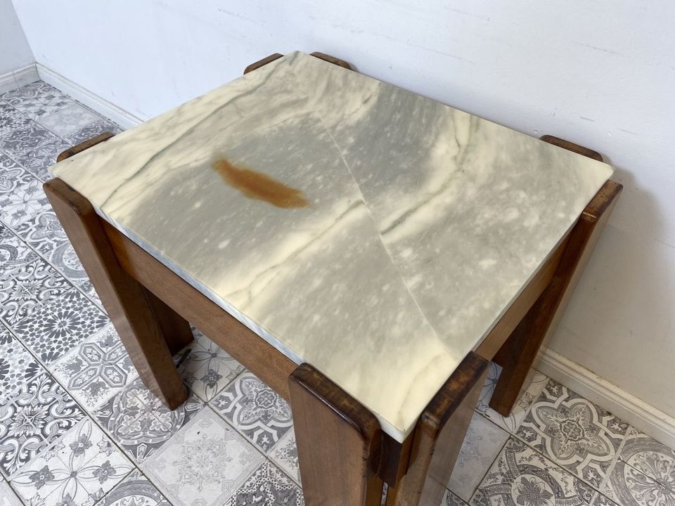 WMK Ein Blickfang! Außergewöhnlicher 70er Jahre Couchtisch mit schöner Marmorplatte , bauähnlich mit Tischen von Afra & Tobia Scarpa # Wohnzimmertisch Beistelltisch Coffee Table Designertisch Vintage in Berlin