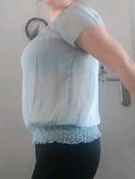Bluse 100% Seide Hallhuber 38 hellblau neu Dresden - Blasewitz Vorschau