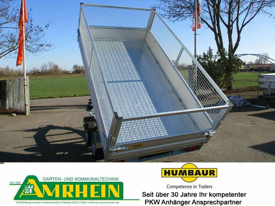 Humbaur HUK 303117 3000 kg gebremst mit Laubgitter & PumpFast in Bergrheinfeld