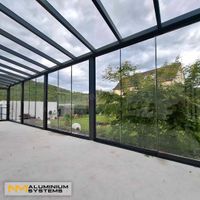 Glasschiebewand Glaswand Glasschiebetür Terrasse 1,5 m x 2,1 m Hessen - Nauheim Vorschau