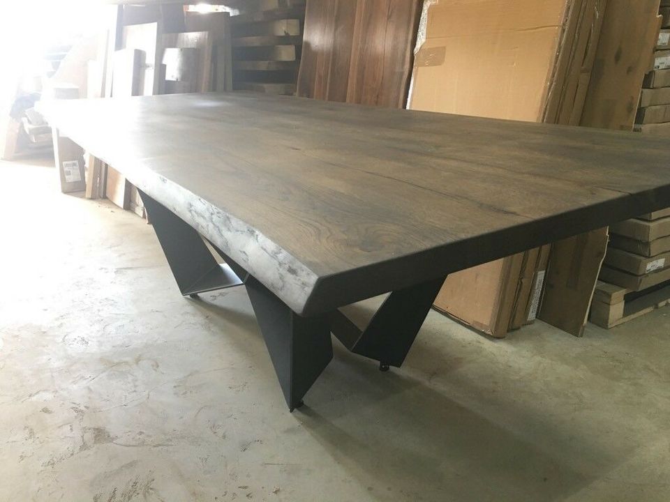 NEU Räuchereiche Tisch Designer Esstisch Baumkante 280x100 cm in Hennef (Sieg)