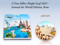 1 Unze Silber Maple Leaf 2023 Travel the World Edition Rom Niedersachsen - Wittingen Vorschau