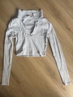 Weißes Langarm Crop Shirt Niedersachsen - Stelle Vorschau