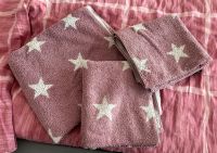 neues Handtuch Set rosa weiß Sterne Bayern - Schlüsselfeld Vorschau