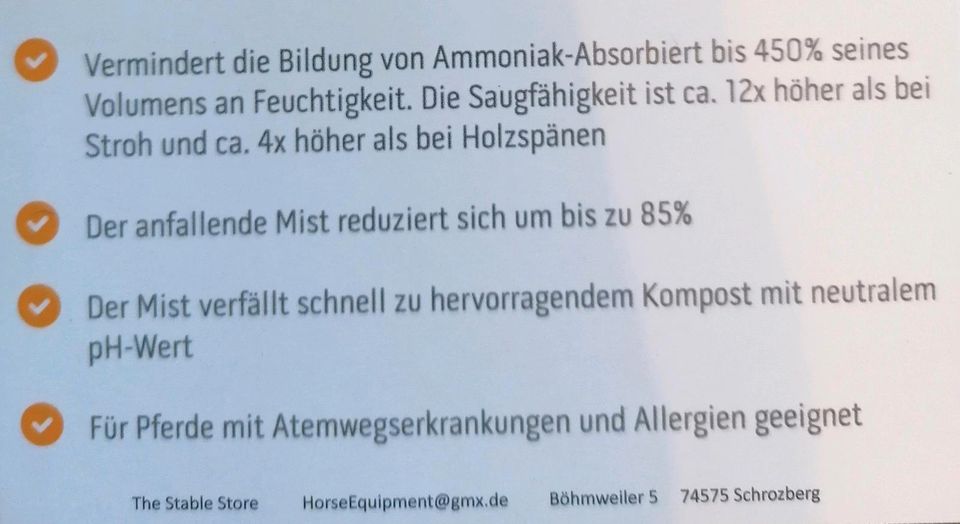 Flachs Einstreu *Flax *premium *Leinstroh *wie Späne in Schrozberg