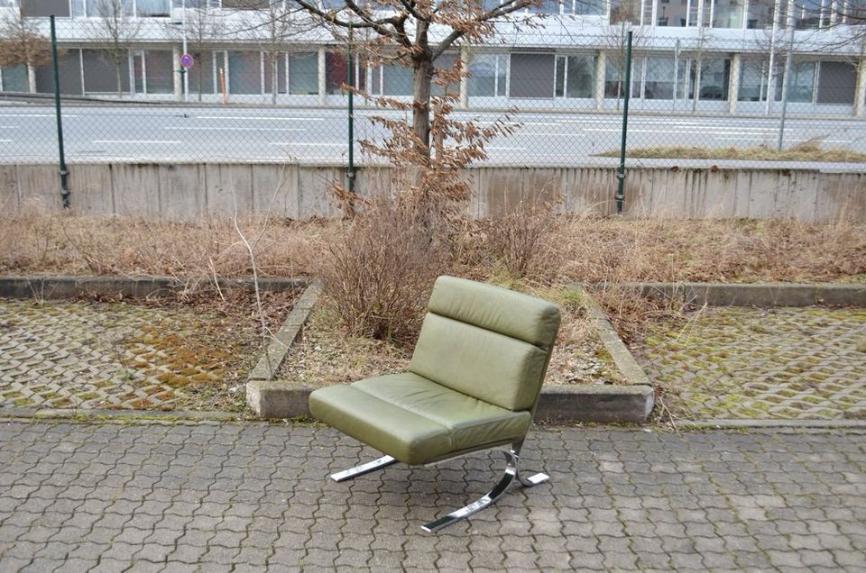 Mid Century Vintage Lounge Chair Barcelona Aera Ledersessel 1v5 in München