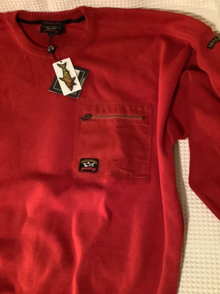 NEUER Original Paul Shark Pullover rot Größe L Marine in Düsseldorf