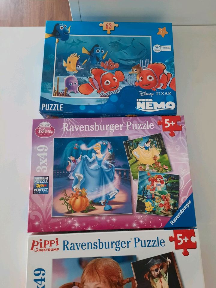 5x Puzzle u.a. Ravensburger Pippi Langstrumpf, Pferd ab 5 Jahren in Bischoffen