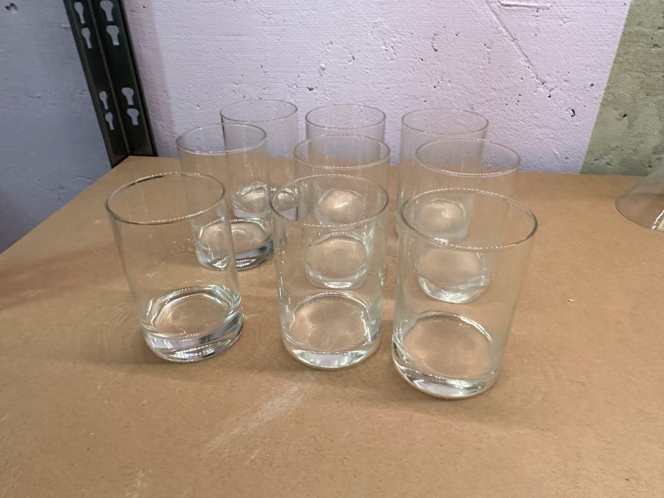 9 vintage Lufthansa Trink Gläser Wasser Saft 1. Klasse 90er in Berlin