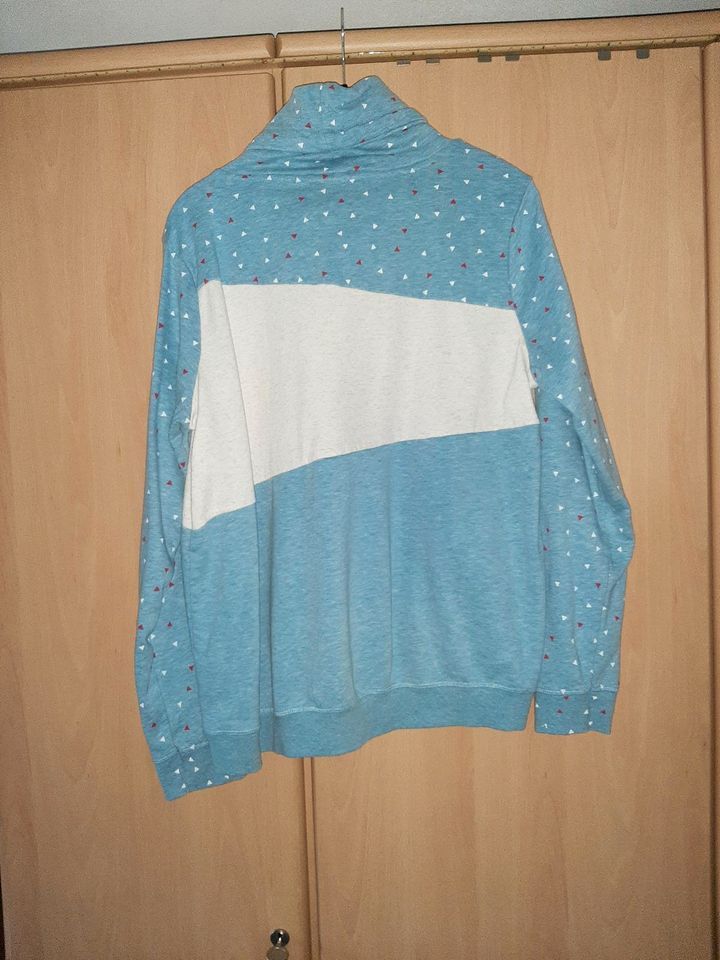 ♥️Damen Sweatshirt  hellblau gemustert gr. 46/48 in Much