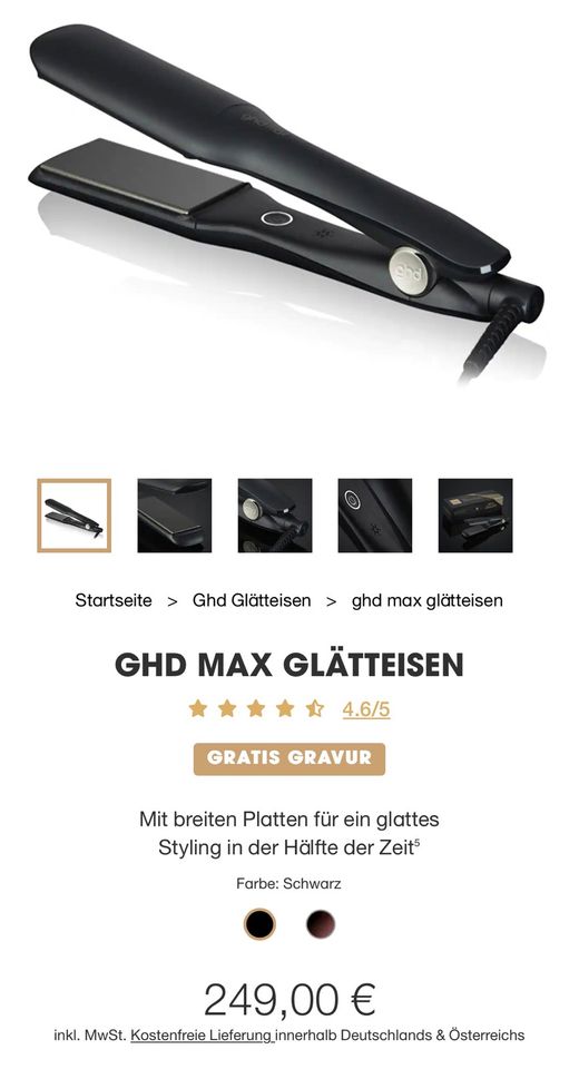 ghd Max Glätteisen *NEU* in Essen