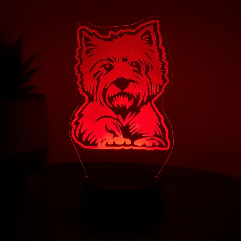 LED Lampe Hund (auch mit Wunschnamen) / West Highland Terrier in Schülp bei Rendsburg