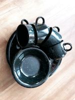 Geschirr Schwarz Lehm Porzellan Keramik 4 Tasse 2 Teller Duisburg - Homberg/Ruhrort/Baerl Vorschau