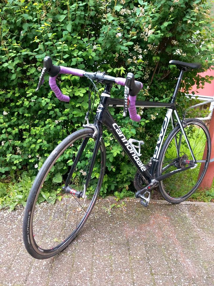 Cannondale Caad Optimo + Tacx Rolle (SRAM Red, Shimano, Rennrad) in Körner