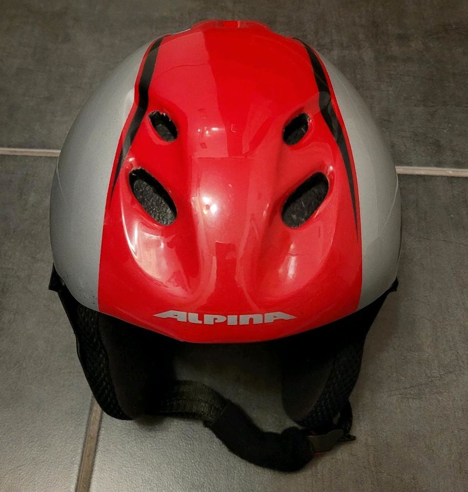 ALPINA Skihelm Flame *rot-silber* Kinder 48-52 cm unfallfrei in Aachen