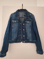 dunkelblaue Jeansjacke mit Stickerei, Größe 40 Köln - Bayenthal Vorschau