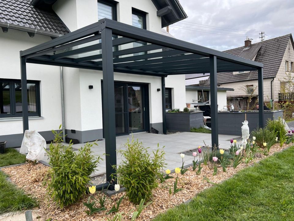 Terrassenüberdachung / Überdachung 3 x 3 Meter Glasdach inkl. Montage in Steinheim