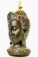 Buddha Kopf Spardose schwarz mit goldener Haube Höhe 33cm Deko Nordrhein-Westfalen - Gladbeck Vorschau