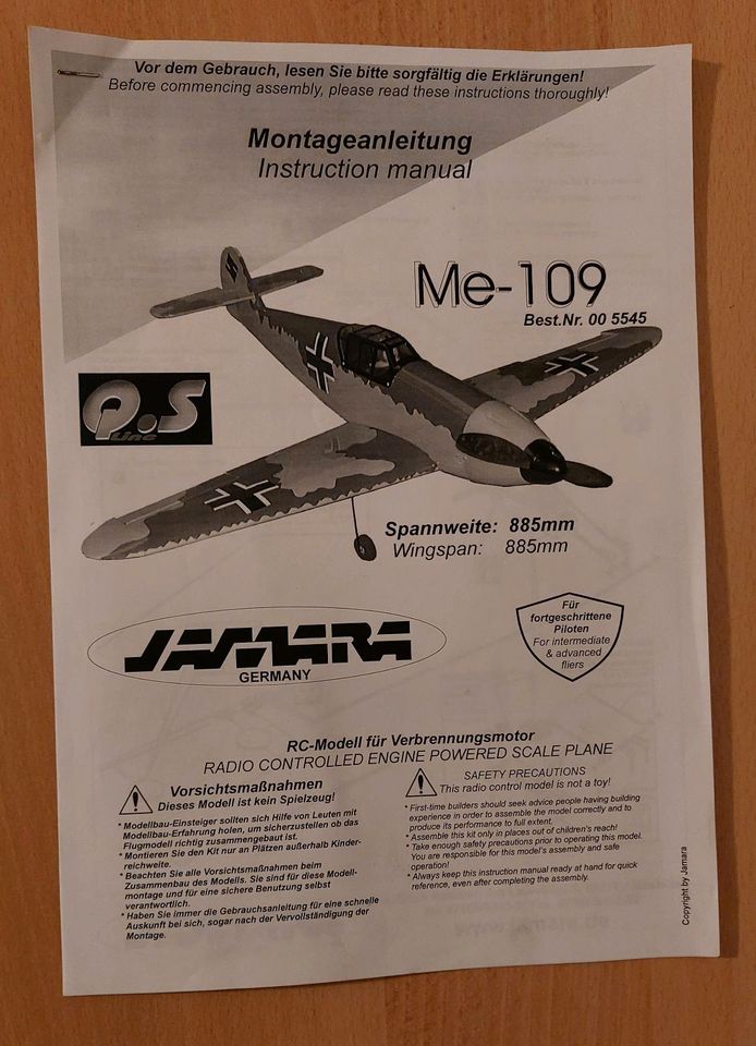ME 109 Modell-Flugzeug Bausatz von Jamara in Frankfurt am Main