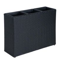 Polyrattan Hochbeet Blumenkübel Rattan Blumentopf Schwarz Hessen - Runkel Vorschau