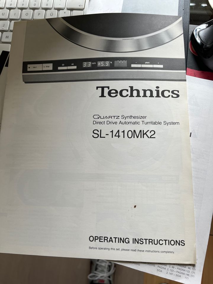 Technics SL - 1410MK2 Plattenspieler in Bruchköbel