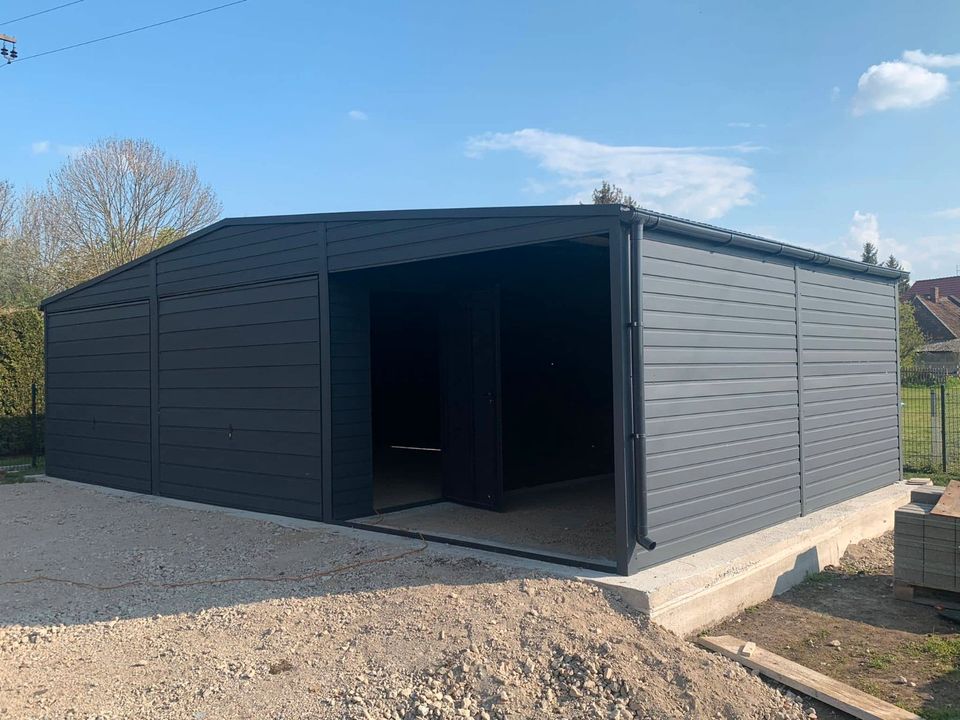 Leichtbauhalle Stahlhalle Kalthalle Werkstatt 6x15x3 4x Toren in Hardenbeck