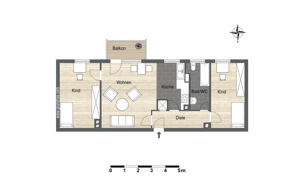 Lichtdurchflutetes Wohnambiente: Frisch renovierte 3-Zimmer-Wohnung mit Südbalkon in Bad Homburg