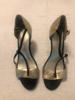 Sandalen Dr. 39 tamaris Gold/schwarz hoher Absatz Dresden - Blasewitz Vorschau