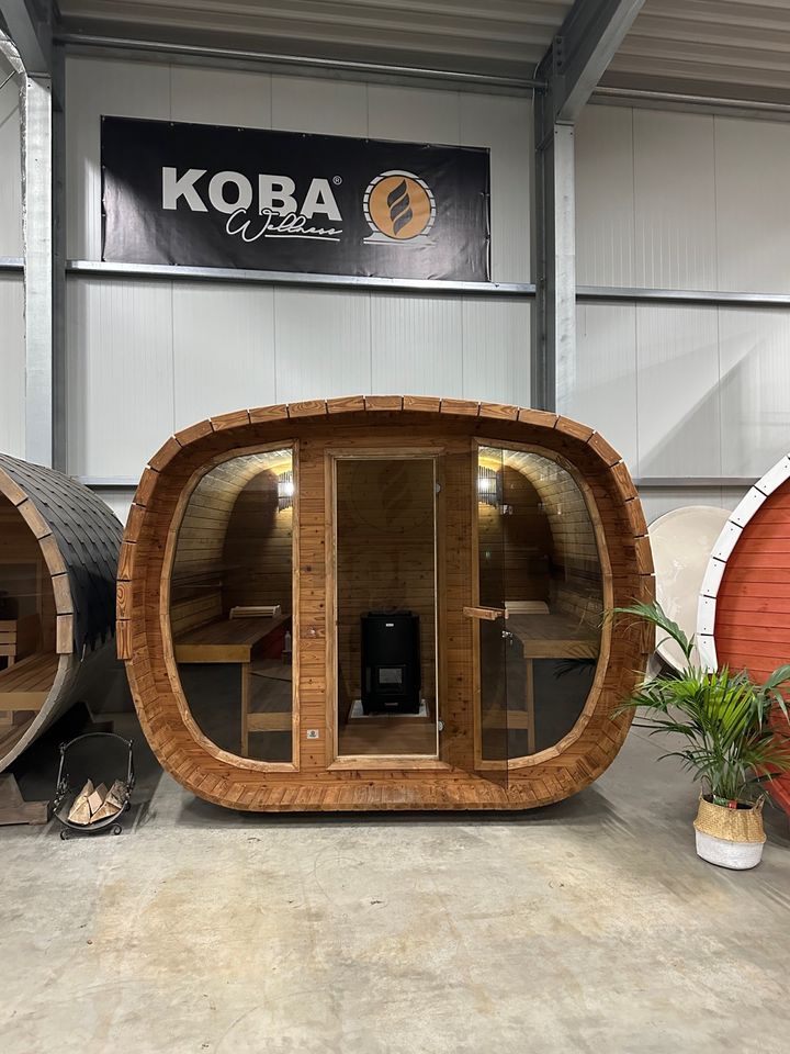 KOBA Ovale Garten Sauna Außensauna 3m Thermoholz in Eichenzell