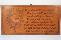 Altes Holzschild mit Spruch, 60x30cm "Wenn du ein Herz gefunden.. Bayern - Hollfeld Vorschau