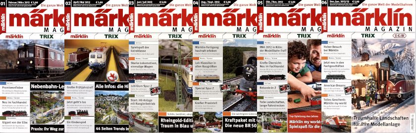 Märklin Magazin Jahrgang 2012 komplett in Eutingen