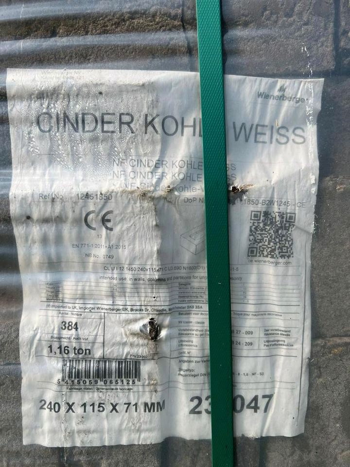 Terca Klinker Cinder Kohle Weiss in Isenbüttel