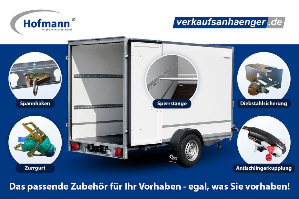 hier+neu! Kofferanhänger Anhänger F1336 1300Kg 358x146x180cm in Betzdorf