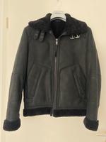 Zara Winterjacke aus Lederimitat & Fellimitat mit grauer Hardware München - Hadern Vorschau