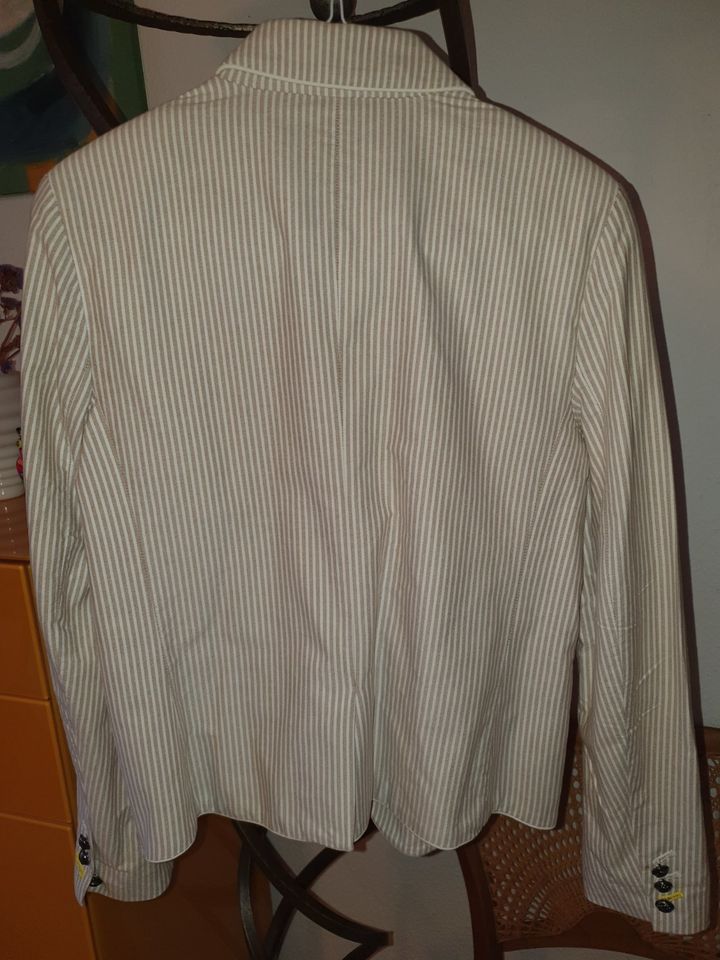 GAP Blazer gestreift creme braun Gr.36-38 *top* in Eltville