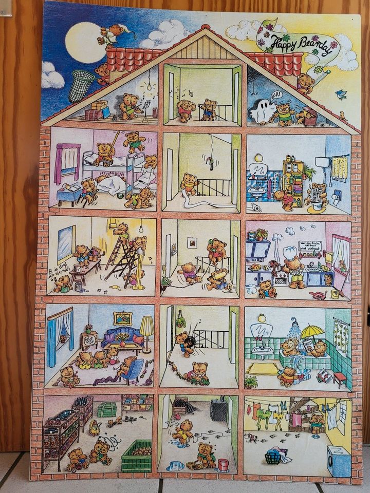 Poster für Kinderzimmer - „Familie Bär“ - 65 x 95cm, auf Pappe in Eiterfeld