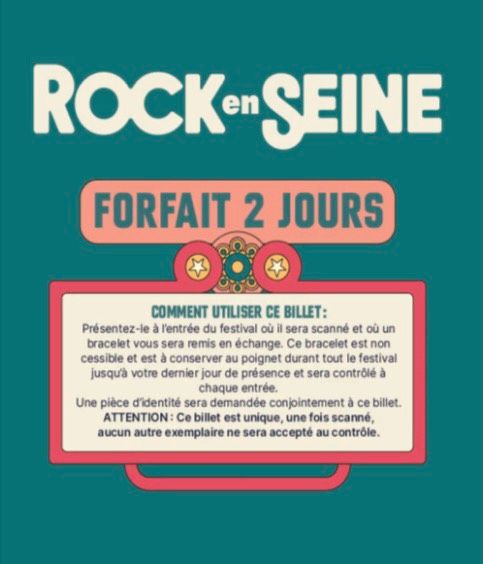 2x Rock en Seine Festival Tickets Paris / Fr. 23.8. - So. 25.8.24 in Hamburg