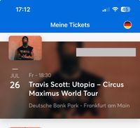 Travis Scott Tickets Frankfurt am Main Sitzplätze am 26.7 Hessen - Friedrichsdorf Vorschau